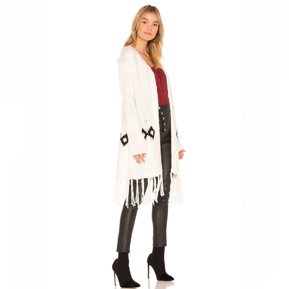 MINKPINK Fringe Festive Cardigan Sweater - Picture 1 of 7